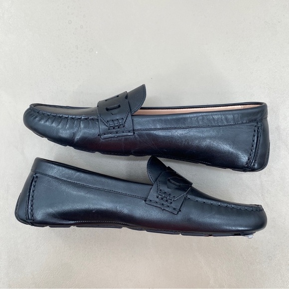 Cole Haan Women's Evelyn Chain Drivers Black Leather Loafers Size 6 - Picture 6 of 10